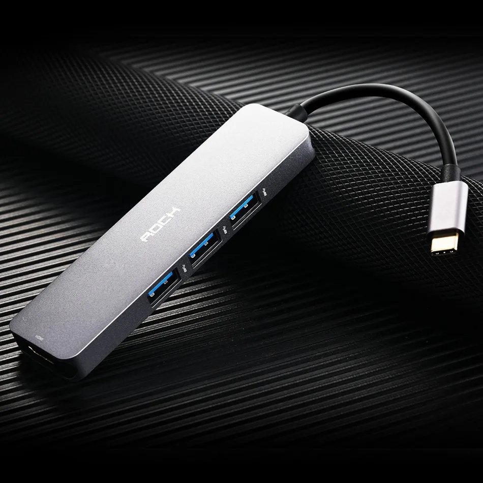 ROCK 4 в 1 станция dex для samsung S10 S9 Plus dex кабель usb type-C к HDMI 3 USB 3,0 адаптер портов для huawei mate 20 P30 Pro