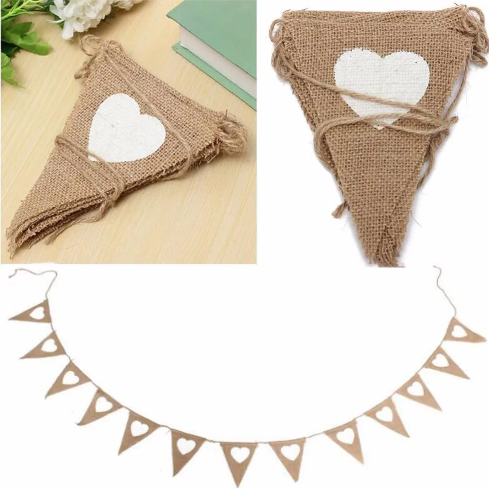 13 шт./компл. джутовая веревка лен треугольная для дня рождения льняная в форме