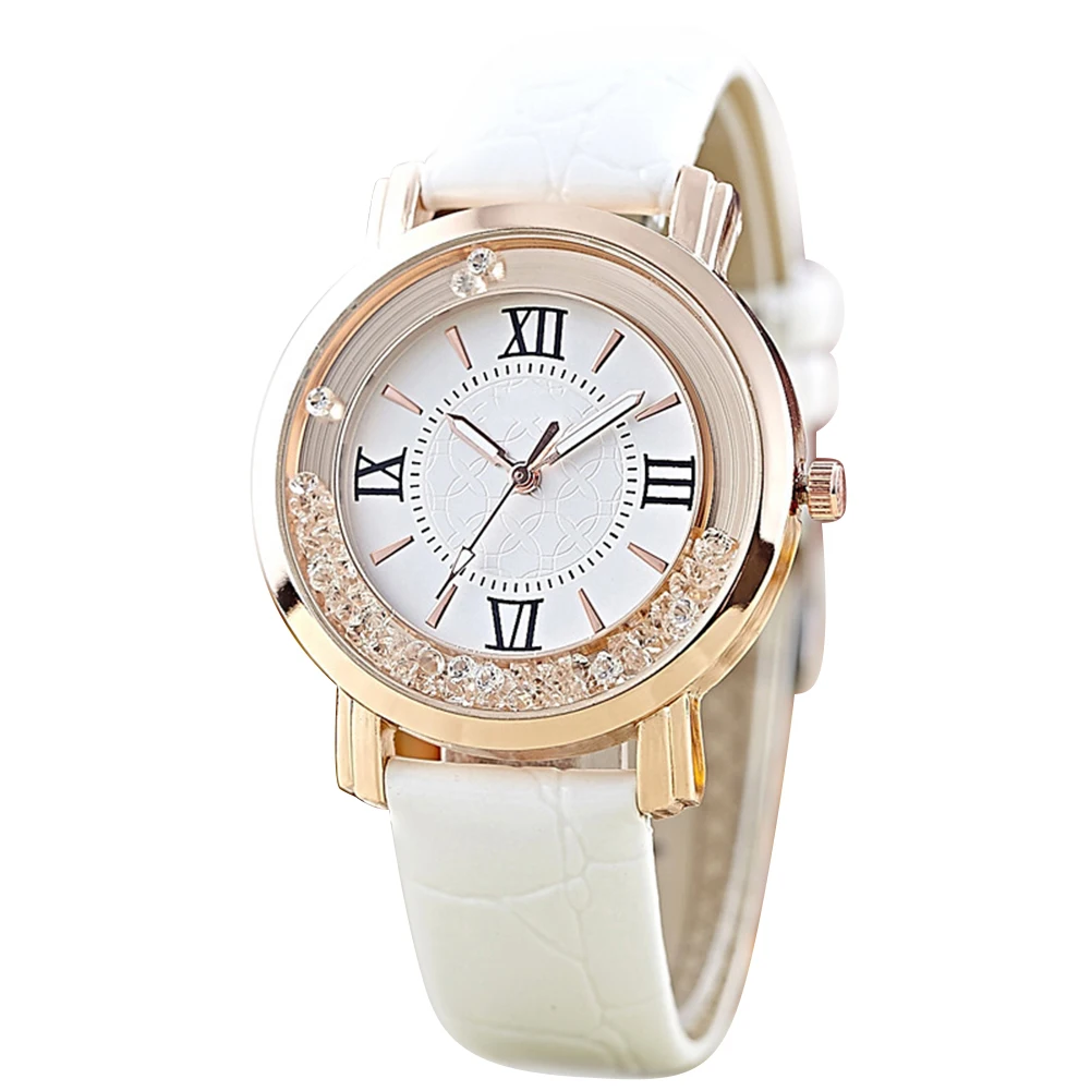 Модные женские кварцевые наручные часы reloj mujer стразы инкрустированные круглым