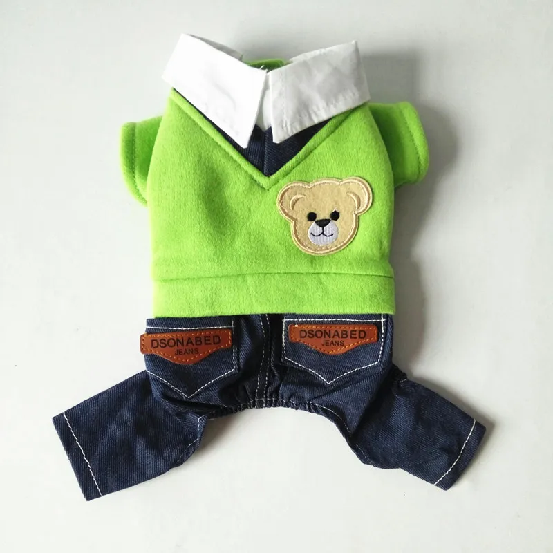 Высококачественная Дизайнерская одежда для собак джинсовый комбинезон чихуахуа