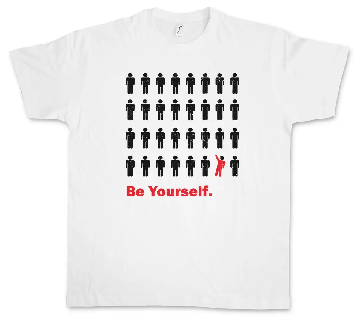 2019 Модная одежда с круглым вырезом футболка Be Yourself модная повседневная Модным