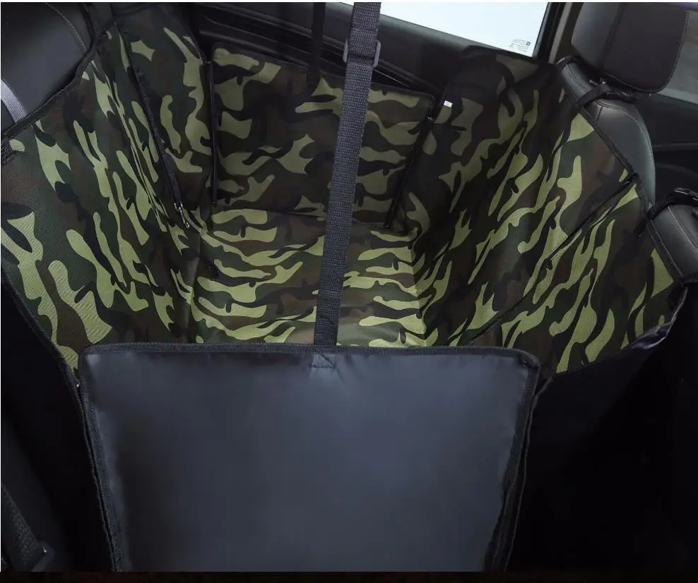 Camouflage HJKL Oxford автомобильные чехлы на сиденья для питомцев водонепроницаемые задние скамьи сиденья автомобильные аксессуары для путешествий автомобильные чехлы для сидений коврик для домашних собак 65 - Цвет: Camouflage