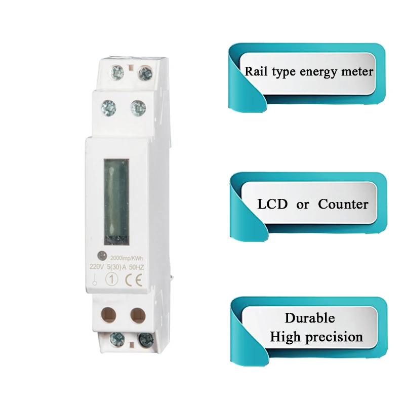 Электронный счетчик энергии типа рельса цифровой дисплей измерительный