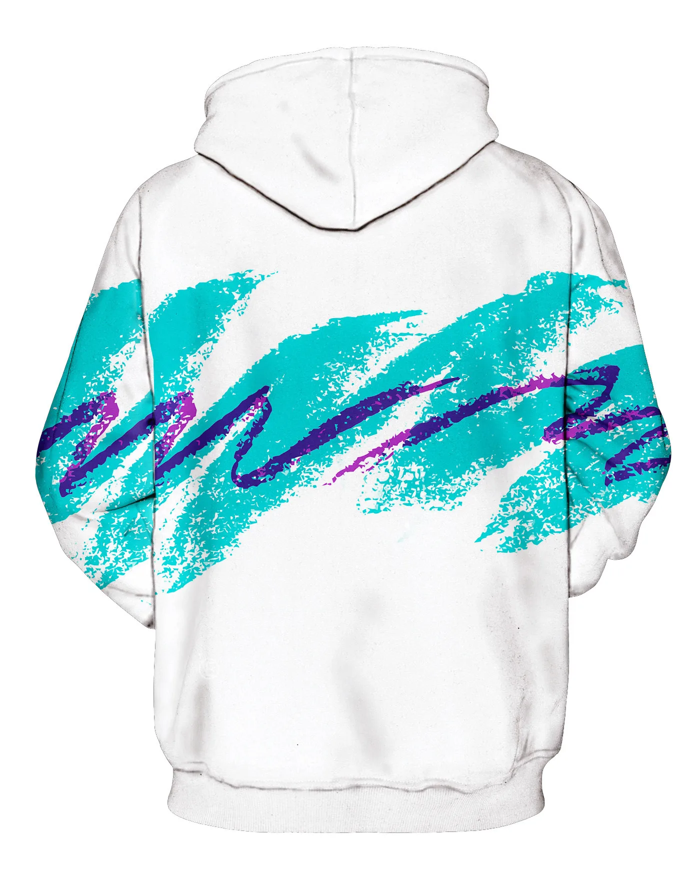 Мода 2017 г. Для мужчин с 3D Толстовки родниковая вода сине белые пуловер свободные