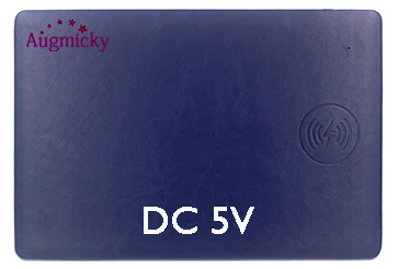Синий USB2.0 5 V/9 V QI мобильного телефона Беспроводной Зарядное устройство быстрой зарядки Мышь коврик из искусственной кожи Мышь Pad для iPhone X/iPhone 8Plus samsung S9 - Цвет: Синий