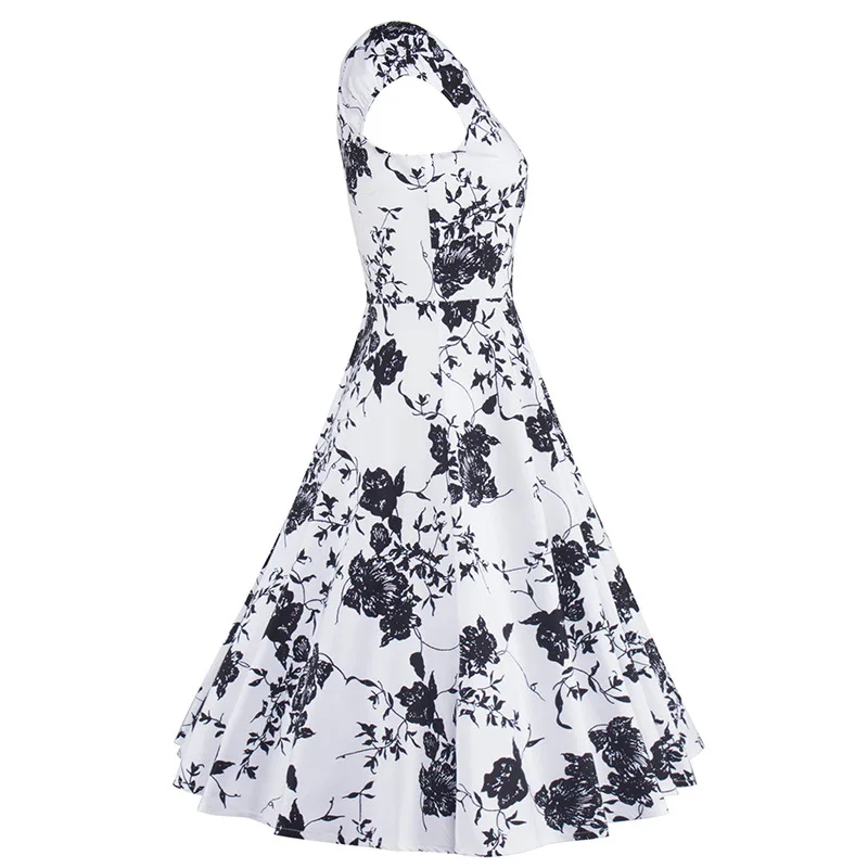 Новое платье без рукавов с принтом Для женщин летний Флора старинные платья