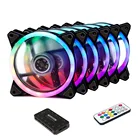 Компьютерный чехол, кулер для ПК с RGB-подсветодиодный кой и дистанционным управлением, 120 мм