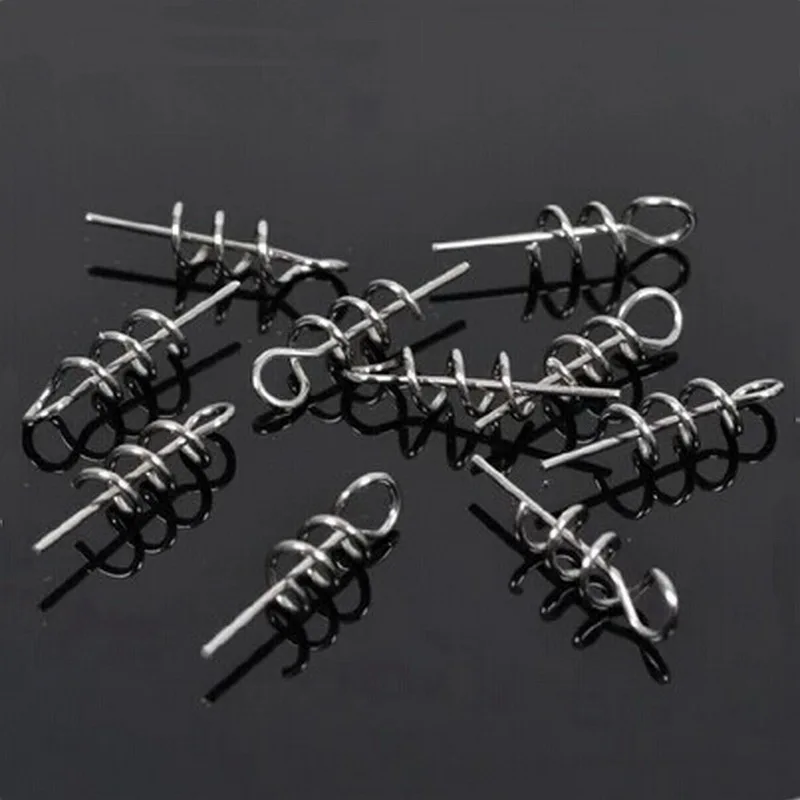500pcs Soft Bait Spring Lock Needle Pin Anti-Bottom Hanging Lead Hook Offset Connector Fsihing Lure Accessories | Спорт и