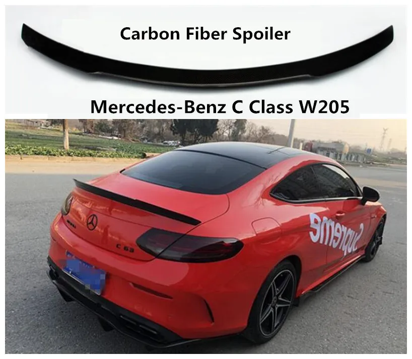 Спойлер из углеродного волокна для Mercedes-Benz C Class Coupe W205 C205 2015-2019 высококачественные