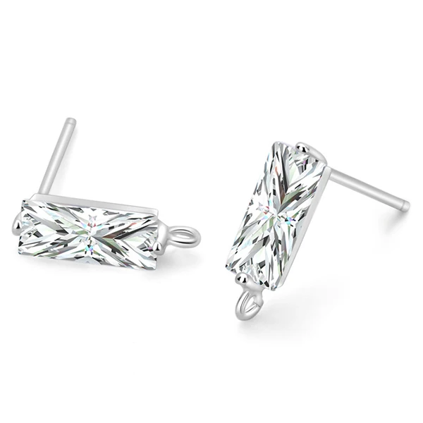 Серьги из стерлингового серебра 925 пробы, аксессуары, золото, серебро, женская мода, инкрустированный драгоценный камень, ушной крючок, висящий DIY для изготовления украшений вручную - Цвет: Style 10 Platinum