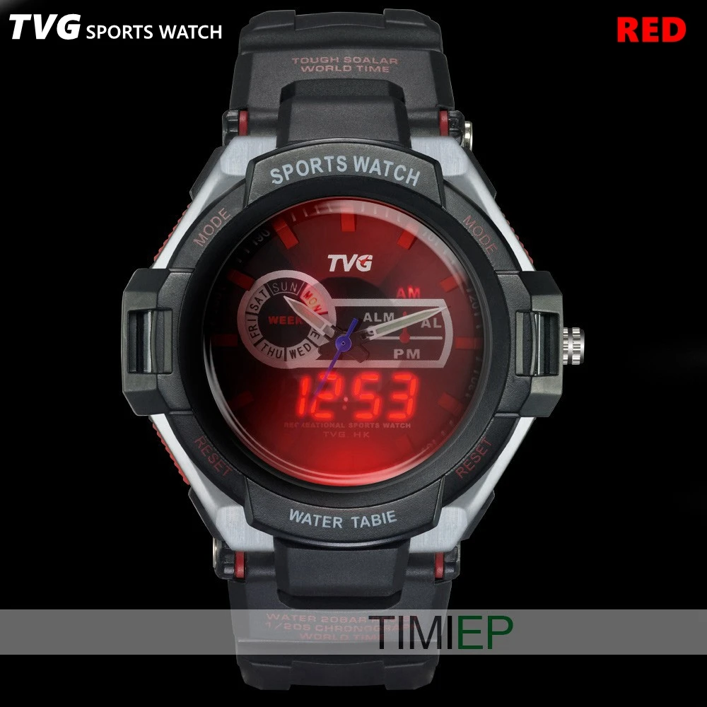 ТВГ Для мужчин s военные армейские часы светящийся точечный светодиодный