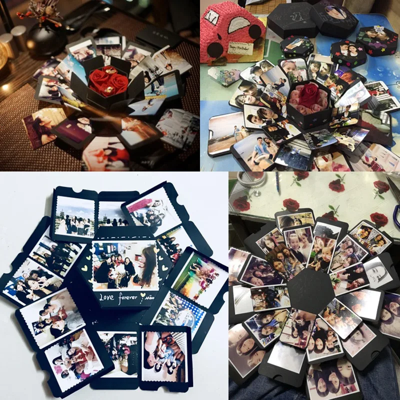 

1pc Surprise Gifts Box Manual Lovers DIY Photos Valentine's Day Wedding Romance Creative Birthday Party Surprise Gift