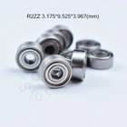Подшипник R2ZZ 3,175*9,525*3,967 (мм), 10 шт., бесплатная доставка, металлический уплотнительный подшипник ABEC-5 R2 R2Z, хромированная сталь, радиальный подшипник