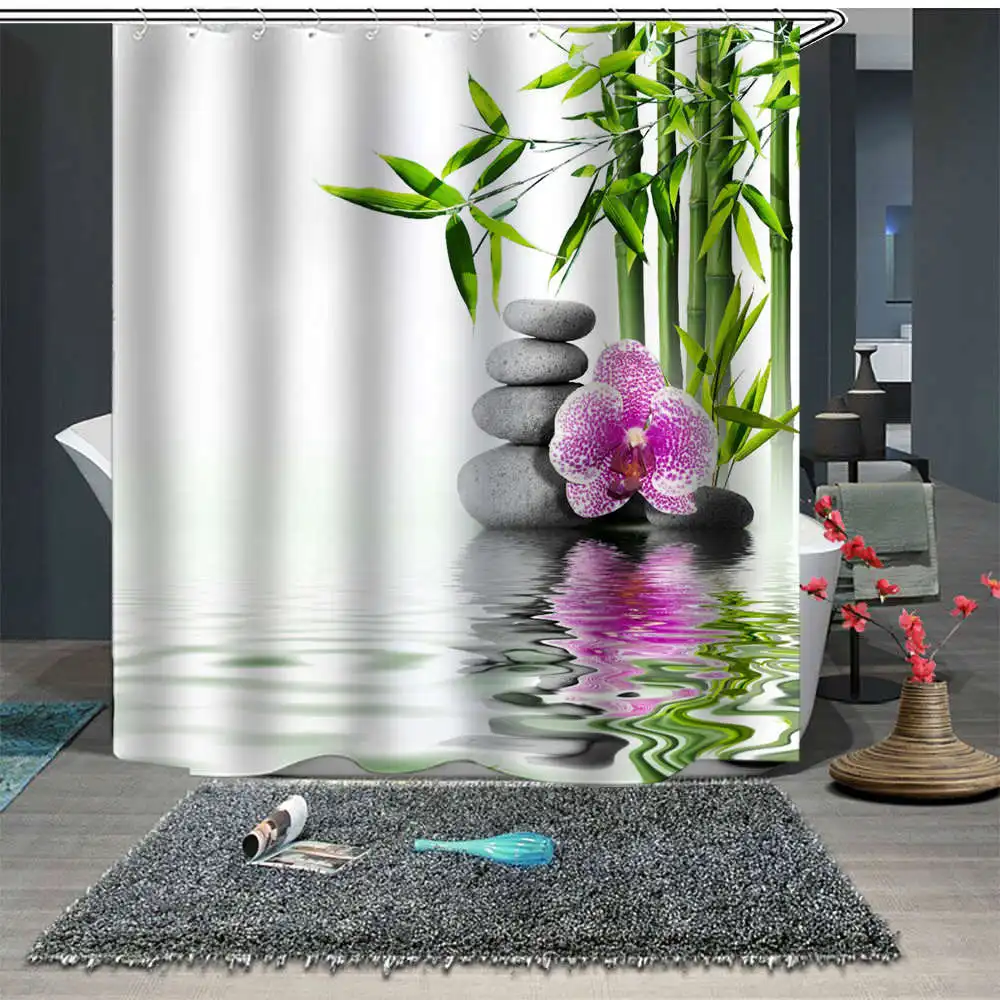 Шторы для душа из водонепроницаемой полиэстерной ткани 3D креативные занавески в