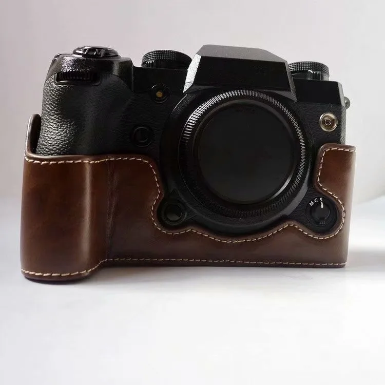 Кожаный чехол Ocotex для Fujifilm Fuji X-H1 XH1 получехол камеры цвет черный коричневый |