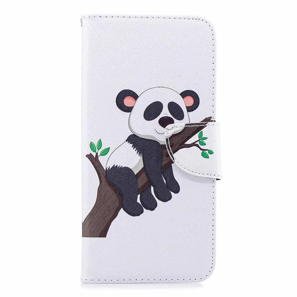 Tree Panda S10 плюс Чехол-портмоне с откидной крышкой и отделением для карт из искусственной кожи чехол для samsung Galaxy S10 Lite S9 S8 Plus Note 9 Fundas iphone телефон сумки задняя крышка B116 - Цвет: Tree Panda