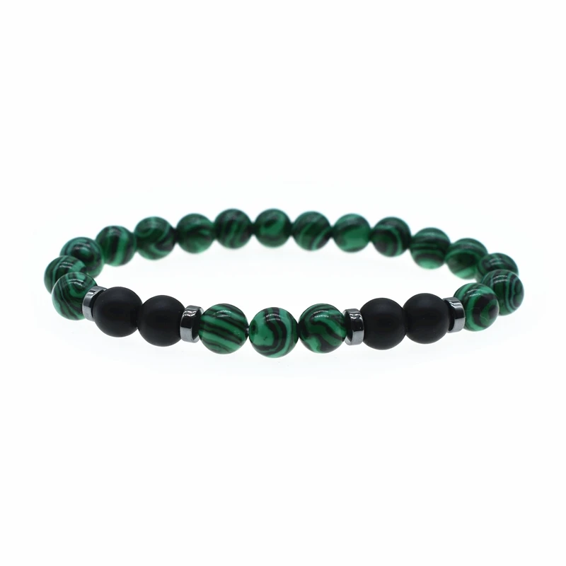 Браслет Pinkl с натуральными камнями искусственный тигровый глаз лазурит мужские и