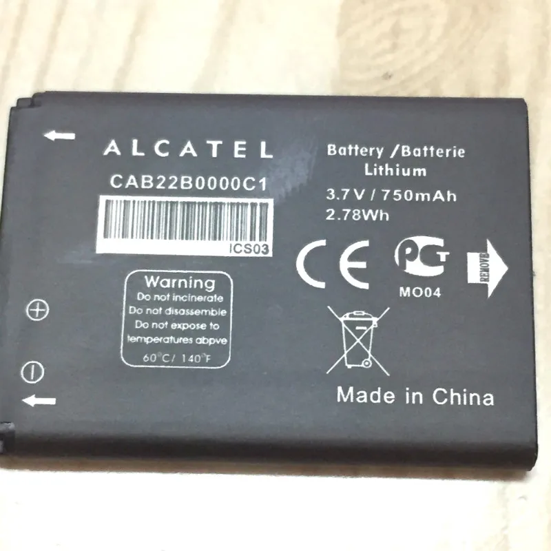 Аккумулятор 750 мАч для ALCATEL OT 2012D/103/103A/105/105A/CAB3010010C1/CAB30M0000C1/CAB22B0000C1 + трек