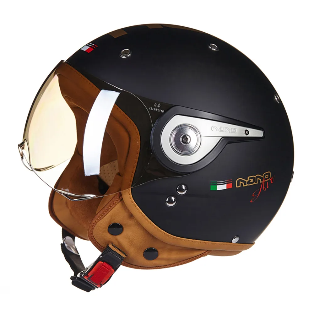 BEON moto rcycle скутер шлем 3/4 с открытым лицом винтажный 11040 Casque Casco cicleta Capacete унисекс
