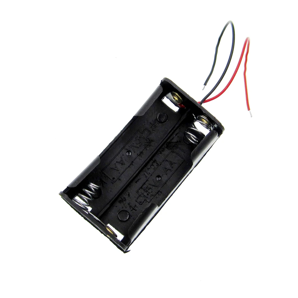 Черный футляр для 2 батарей AA чехол с переключателем новинка 2A