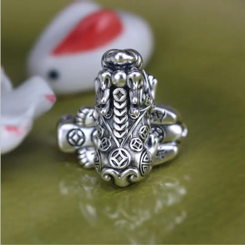 3D 999 серебро Fengshui Pixiu бусины чистое серебро счастливый зверь ювелирные бусы богатство пиксиу бисер мощный для богатства