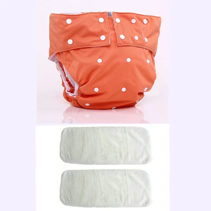 1 pant with 2 insert Регулируемый размер Многоразовые подгузники для взрослых для пожилых людей Размер инвалидов - Цвет: 1 pant with 2 insert