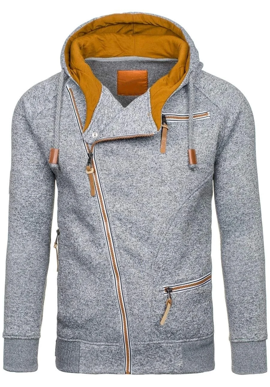 light gray Zogaa/Новинка года; повседневные толстовки в стиле хип-хоп; уличная одежда; толстовки; кардиган на молнии для скейтборда; одежда с длинными рукавами; пальто; Толстовка - Цвет: light gray