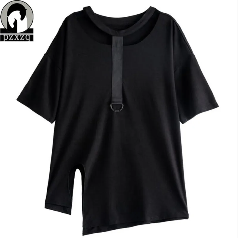 

Hip Hop New 2019 Summer T-shirt Female Loose Irregular Design Short-sleeved Bat Sleeve Shirt Women Casual Top Poleras Mujer
