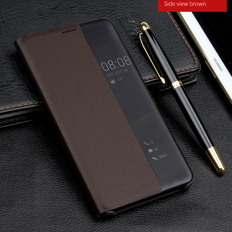 Чехол для HUAWEI MATE 10 Pro Smart View Call ID Кожаный флип чехол 10/10 HM02|case for huawei|case forflip cover |