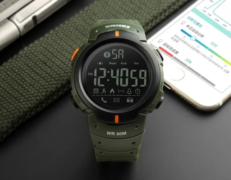 Для мужчин спортивный Smart часы SKMEI Марка Мода Шагомер удаленной Камера калорий Bluetooth SmartWatch напоминание Цифровые наручные часы