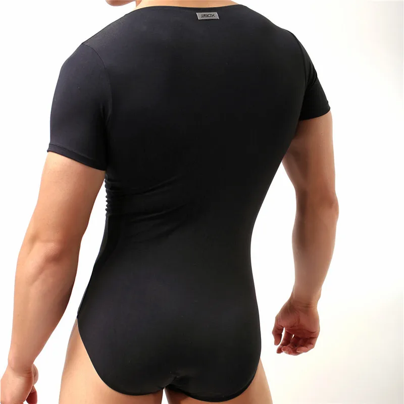 Slim Fitness Men Undershirts Jockstrap Bodysuit Body Bodybuilding Jumpsuit Romper Corset For Man Modal Boxer Slimming Underwear