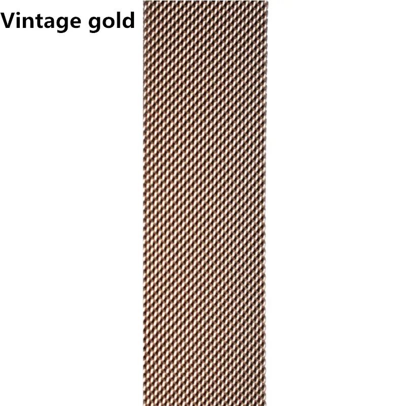 Миланская петля ремешок для apple watch band 4 42 мм 38 мм iwatch 5 4 44 мм/40 мм браслет из нержавеющей стали ремень для apple watch 5 4 3 2 - Цвет ремешка: Vintage gold