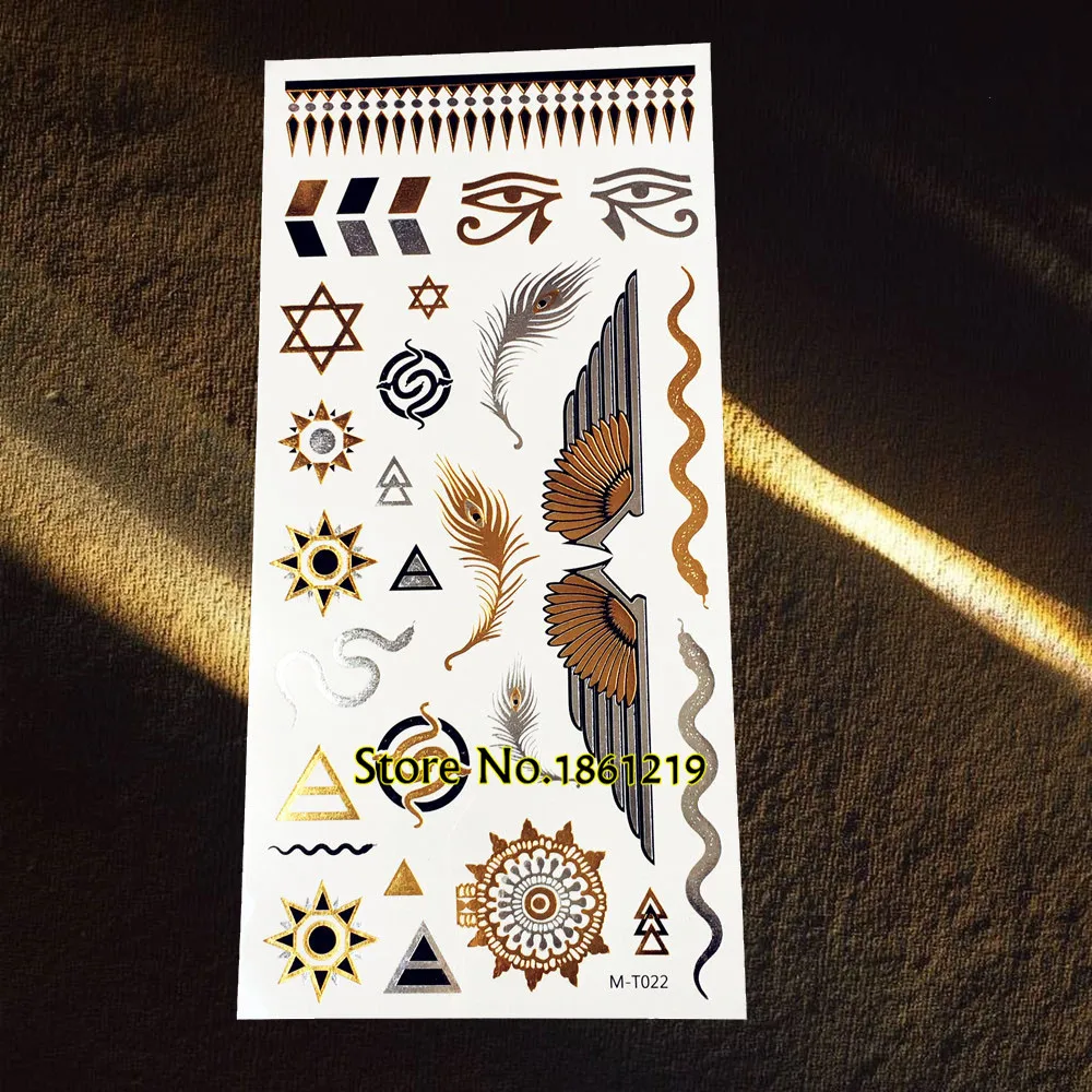 Новая модная Золотая временная татуировка дикого волка чудовища женский боди