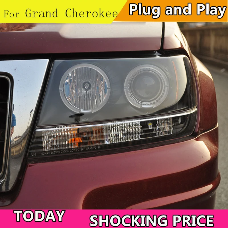 Doxa стайлинга автомобилей для Jeep Grand Cherokee 1999 2004 светодиодный головной светильник