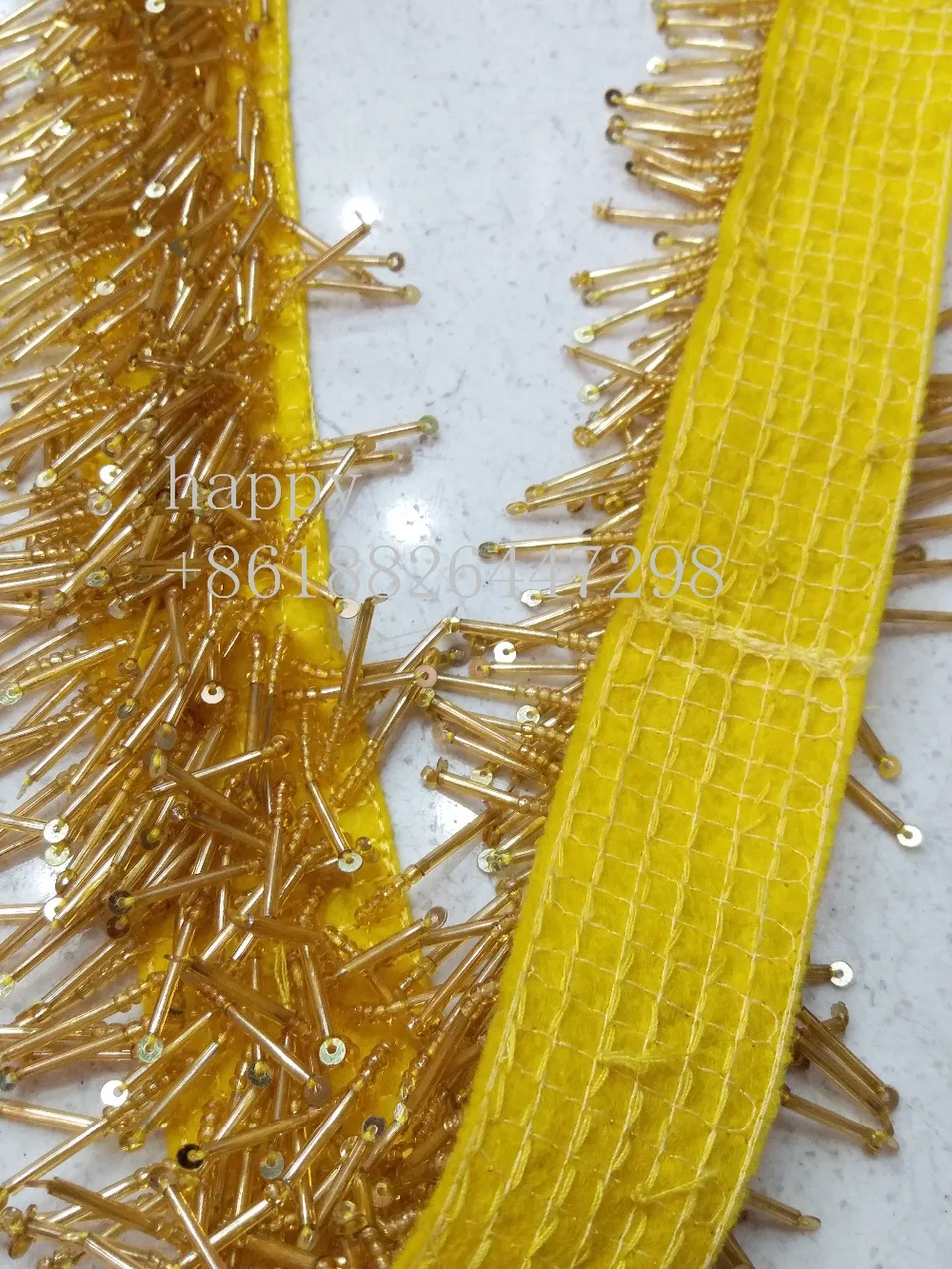 5 yards /bag l192# Golden Orange Black beads tassel fringe 15cm width for decoration dress/fashion designer all color have | Дом и сад
