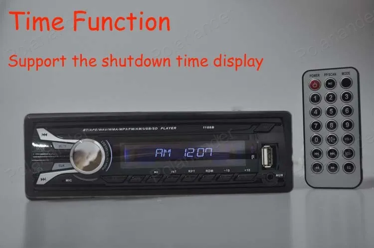 Автомагнитола с bluetooth 1 Din стерео FM USB/SD AUX аудио MP3 плеер в приборной панели Съемная