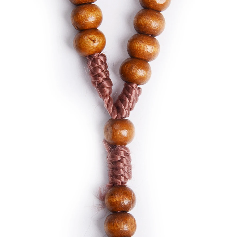 PIXNOR крест четки Цепочки и ожерелья s деревянный кулон цепь украшения для Для