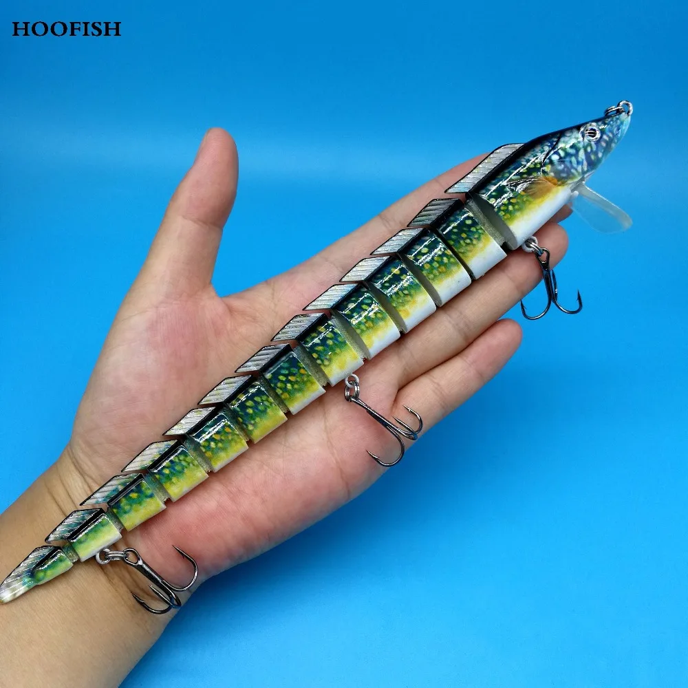 HOOFISH 1 шт. 13 сегментов рыбные приманки 46 г/22 5 см 3 Цвета HooksIsca искусственные
