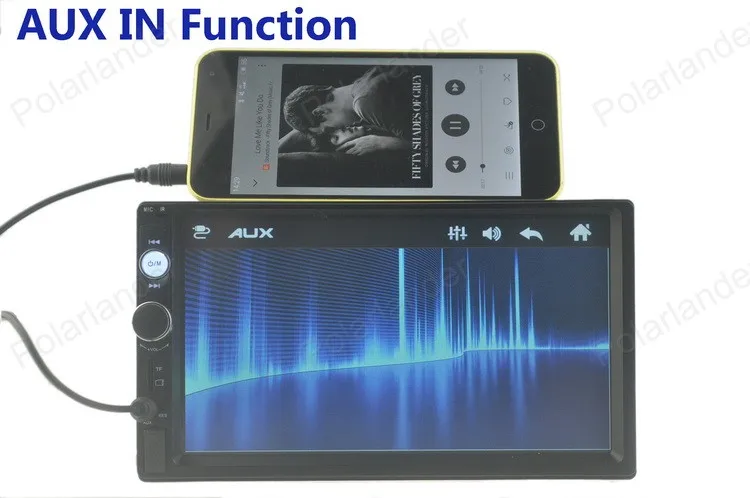 Автомобильное радио FM 2 Din 7 фоновые огни сенсорный экран стерео Bluetooth пульт дистанционного управления USB/TF/AUX 4 языка MP5 плеер