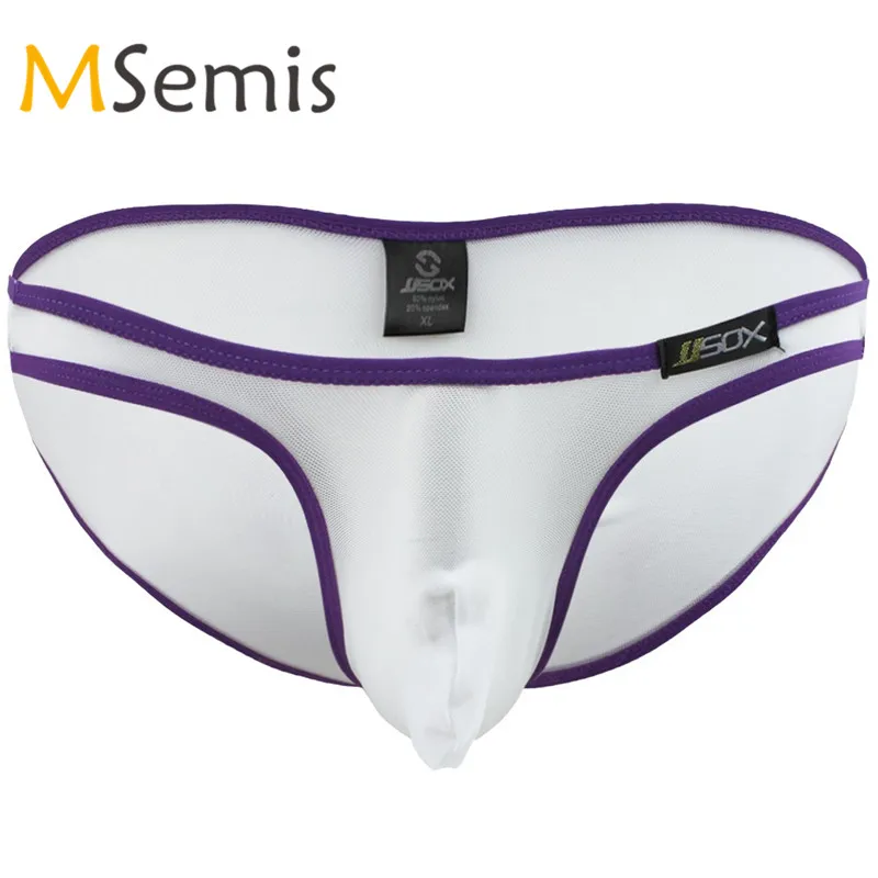 

Mens Swimwear Swimsuit Underwear Thong Bikini Swimming Suit Low Rise Lingerie Breathable Mesh Bulge Pouch Swimming Truck