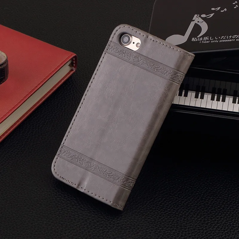 Кошелек кожаный чехол для iPhone 5 6s 7 8 х Обложка Роскошный с откидной крышкой сумки