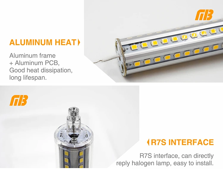 Светодиодный светильник с регулируемой яркостью R7S Corn SMD2835 5 Вт 10 Вт 15 Вт Светодиодный светильник AC 110 В 220 В замена галогенная лампа-прожектор Точечный светильник Холодный теплый белый