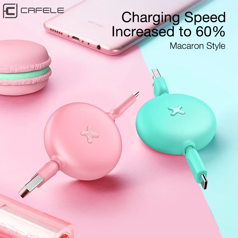 USB кабель CAFELE Type C для быстрой зарядки телефонов Huawei Xiaomi Samsung Galaxy S9|Кабели