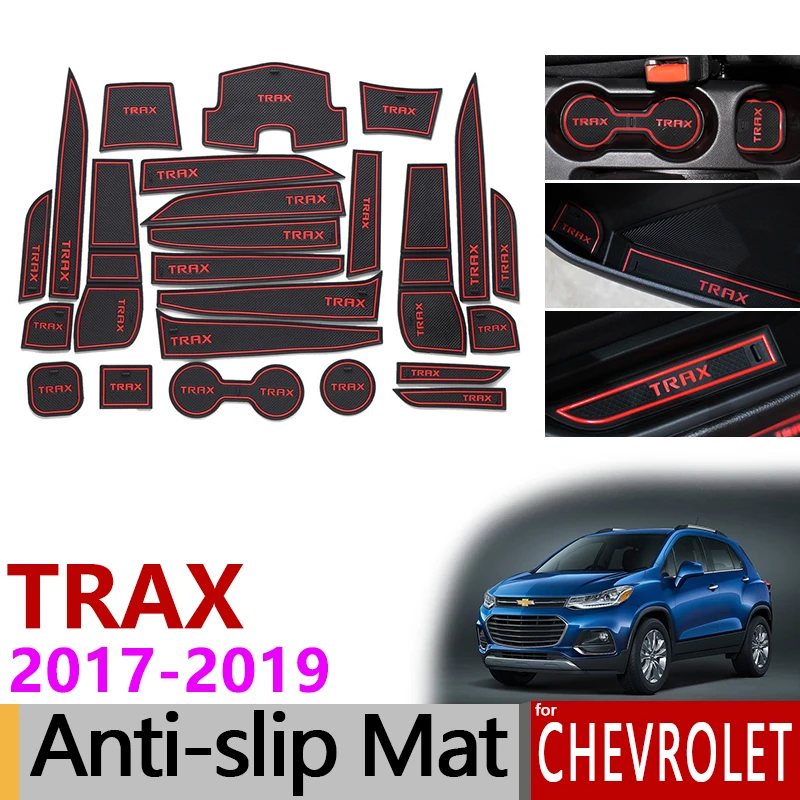 Противоскользящие резиновые коврики для ворот и чашек Chevrolet Trax Tracker Holden 2017 2018 2019