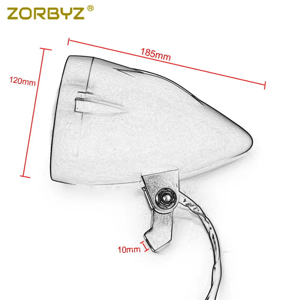 Универсальная хромированная светодиодная ABS Фара ZORBYZ с белыми ангельскими