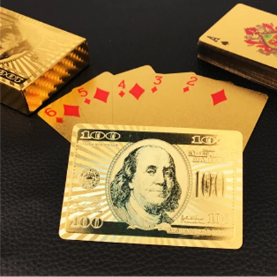 l Золотой, из ПВХ игральные карты Золотые пластиковые покерные карты Poker пластиковые o Cartas de Poquer - Цвет: l