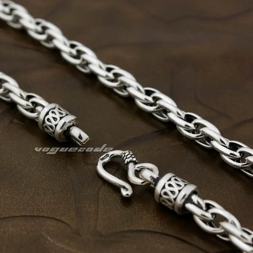 Серебро 925 пробы модное панк ожерелье 8K007 байкерские Панк ювелирные изделия |