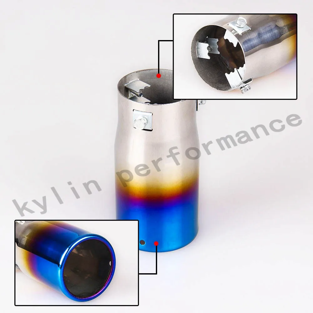 Выхлопная труба из нержавеющей стали для автомобиля хромированная круглая
