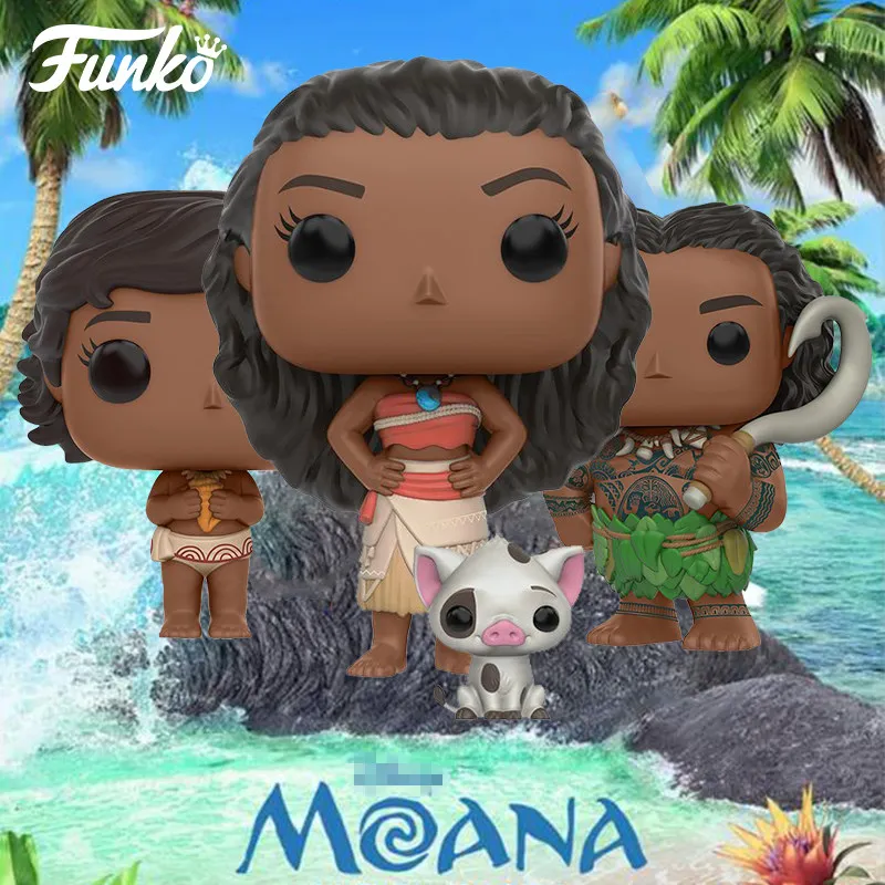 Funko pop официальные фильмы: Moana-Moana& PUA, Young Moana, MAUI Виниловая фигурка Коллекционная модель игрушки с оригинальной коробкой