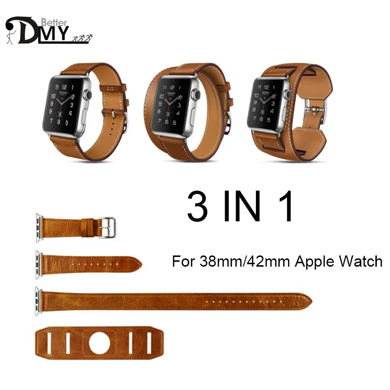 4 цвет Манжеты/Одноместный/Двухместный Тур обертывания для apple watch band очень долго